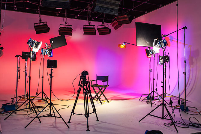 setting up equipment