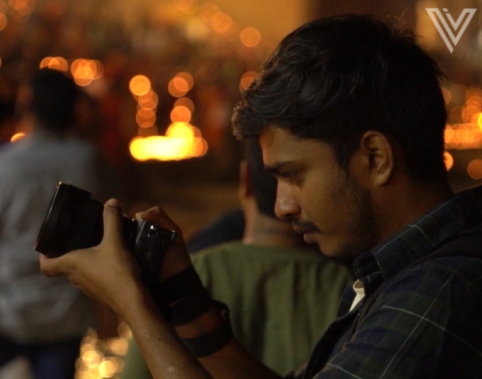 Man holding a camera