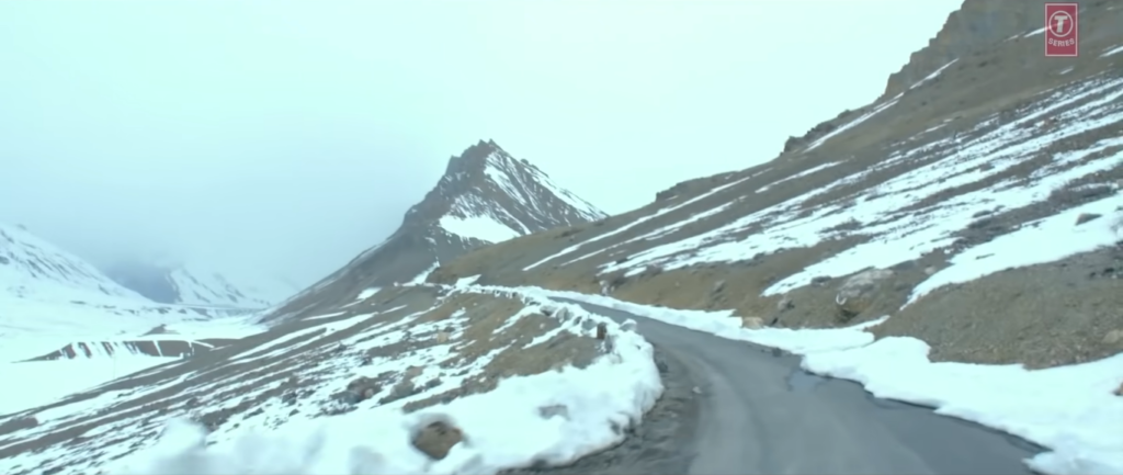 Road with Snow-capped mountains