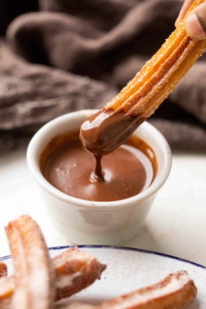 Chocolate Sauce Dripping from Churros